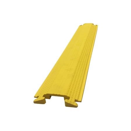 Kable Kontrol Cable Protector, 1 in H, 5 ft L, 5-1/4 in W, 1 Channel, Rubber, Yellow FCC999-60-YELLOW